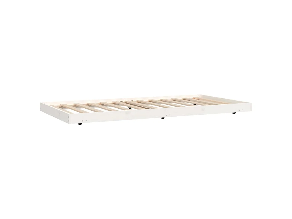 Cadre de lit sans matelas blanc 90x200 cm bois de pin massif