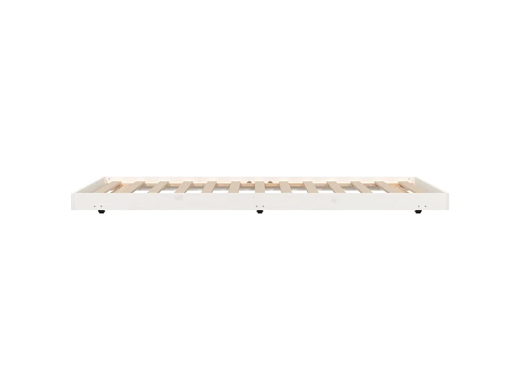 Cadre de lit sans matelas blanc 90x200 cm bois de pin massif