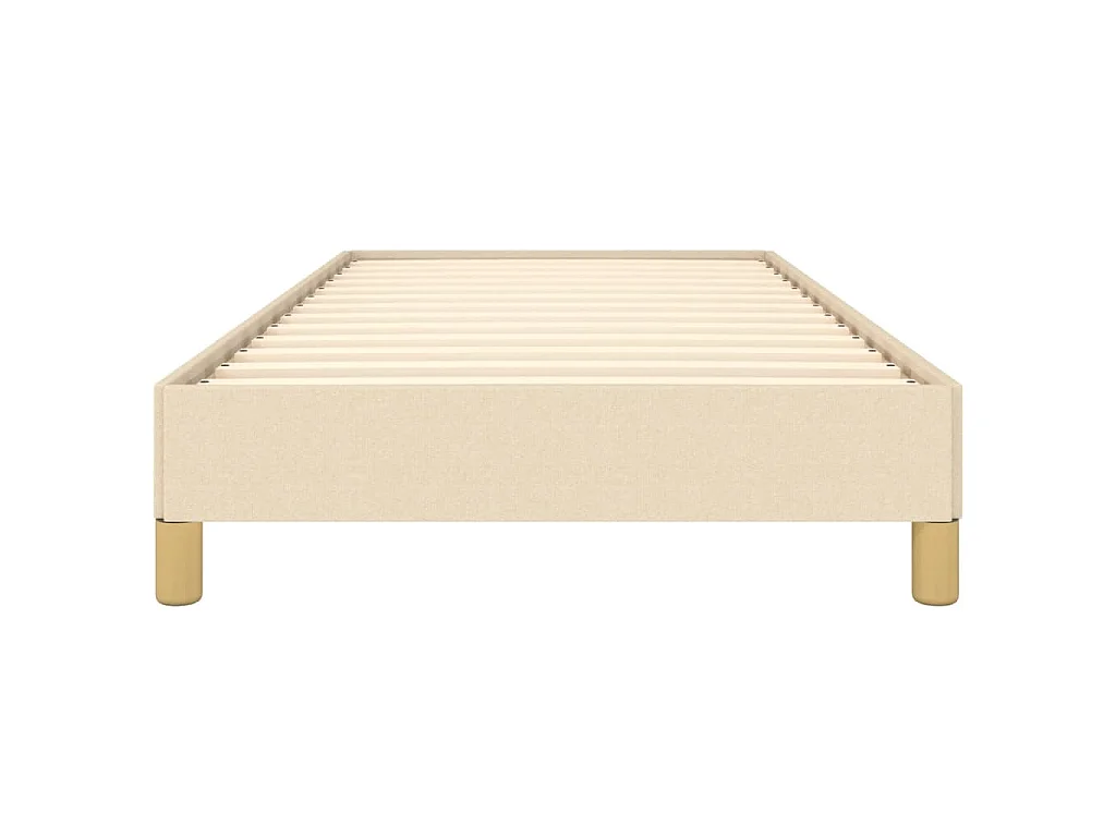 Cadre de lit sans matelas crème 90x190 cm tissu