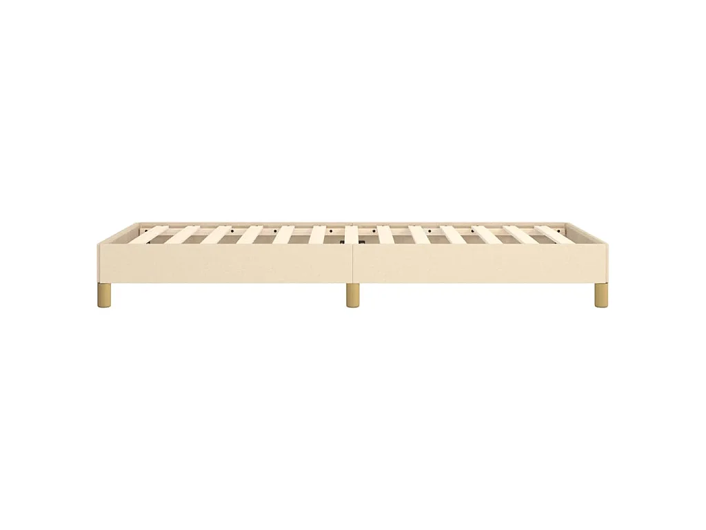 Cadre de lit sans matelas crème 90x190 cm tissu