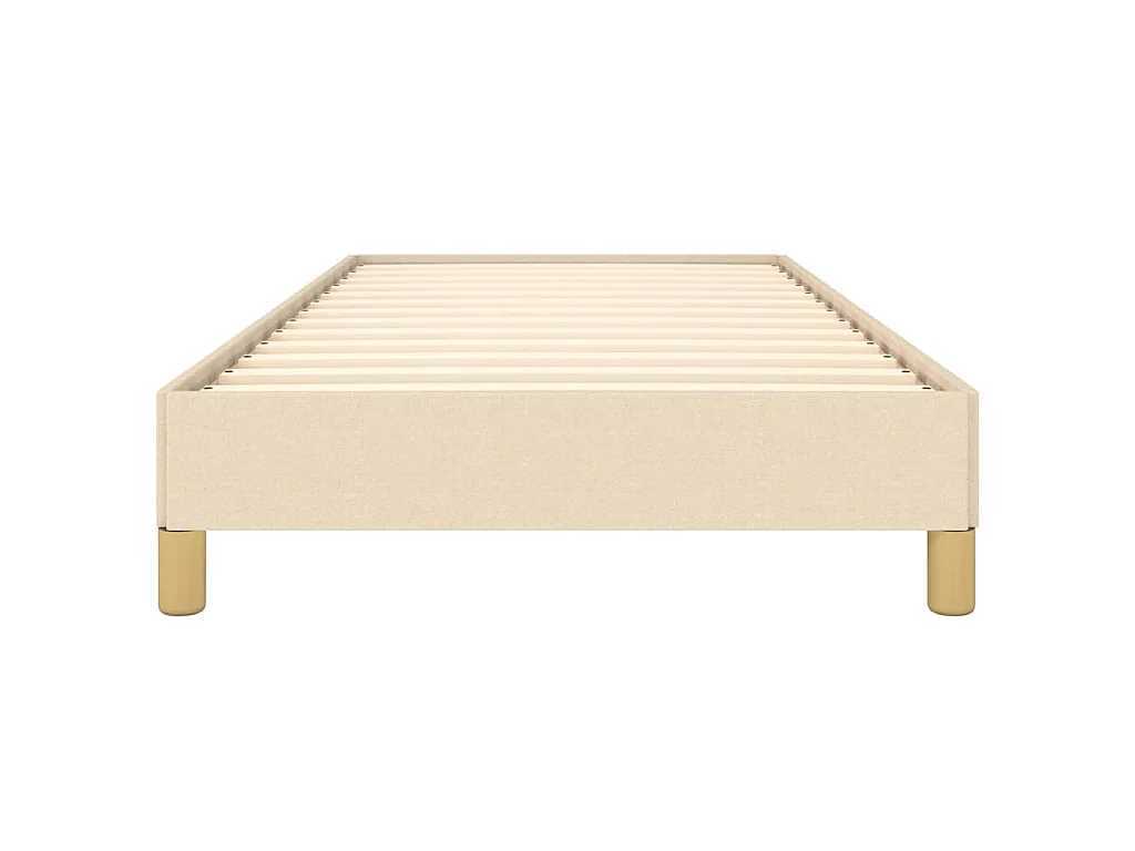 Cadre de lit sans matelas crème 90x190 cm tissu