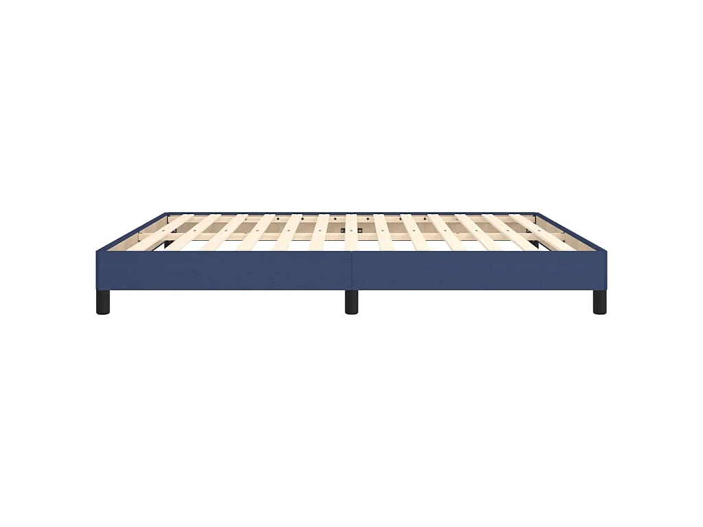 Cadre de lit sans matelas bleu 180x200 cm tissu