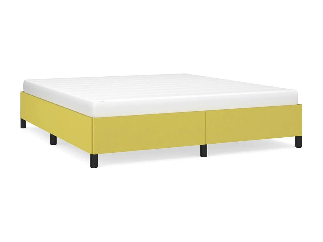 Cadre de lit sans matelas vert 160x200 cm tissu