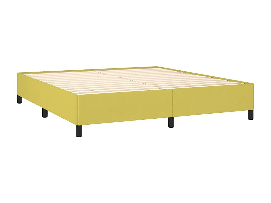 Cadre de lit sans matelas vert 160x200 cm tissu