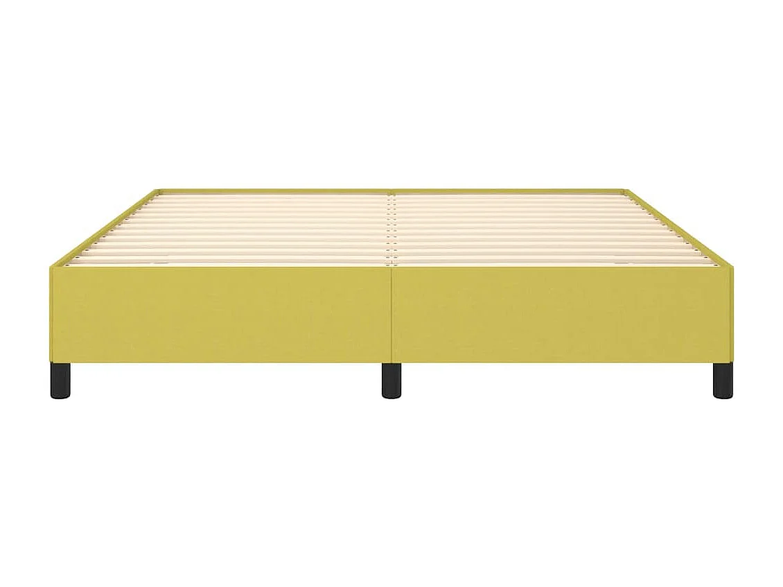 Cadre de lit sans matelas vert 160x200 cm tissu
