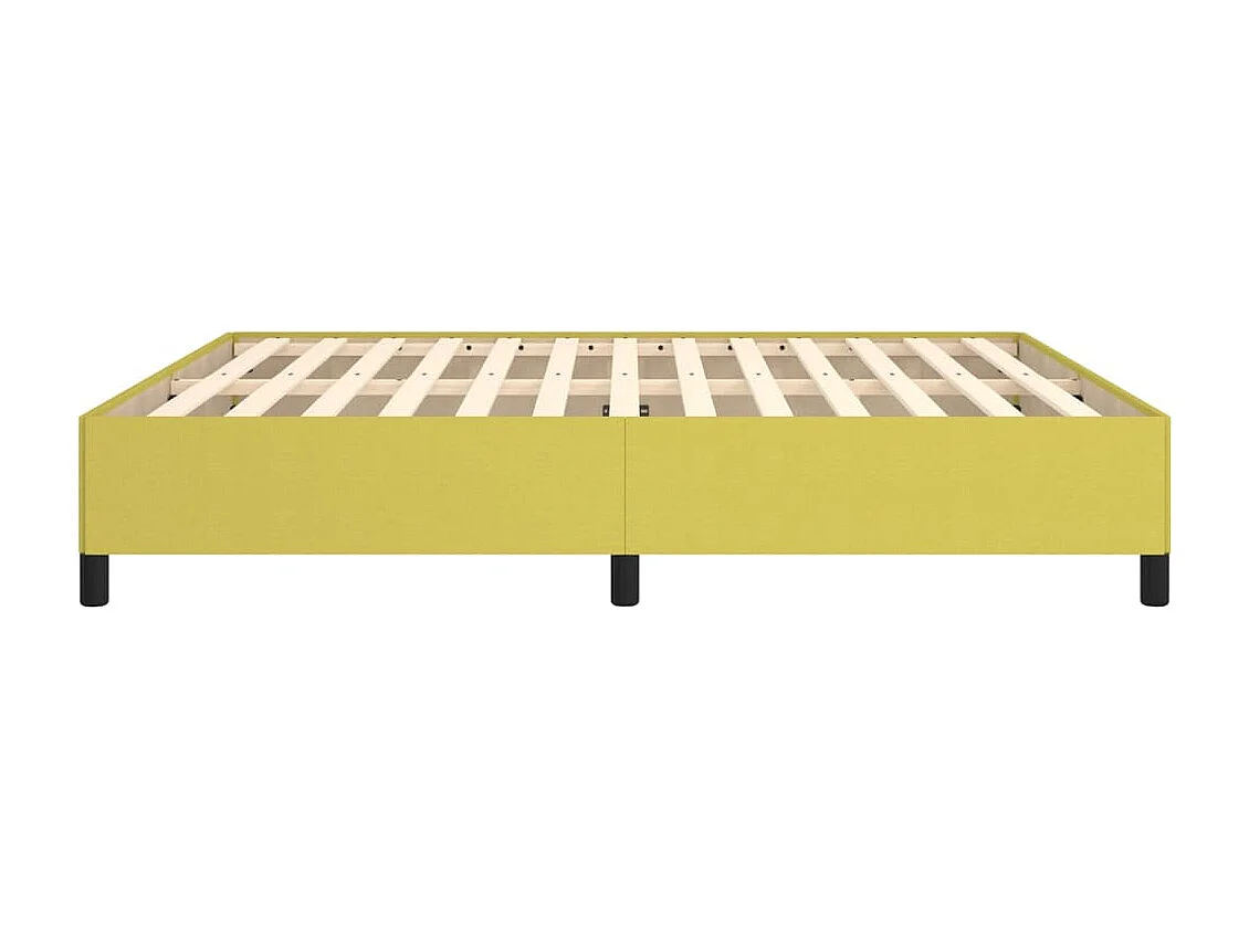 Cadre de lit sans matelas vert 160x200 cm tissu