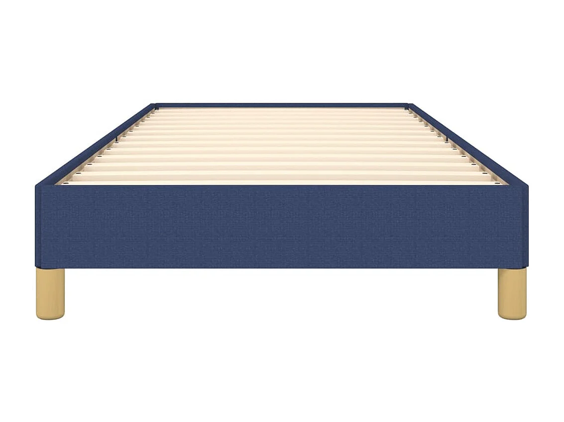 Cadre de lit sans matelas bleu 90x190 cm tissu