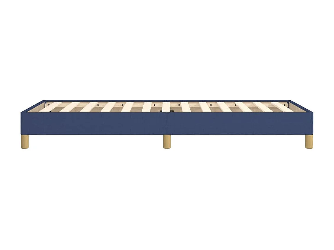 Cadre de lit sans matelas bleu 90x190 cm tissu