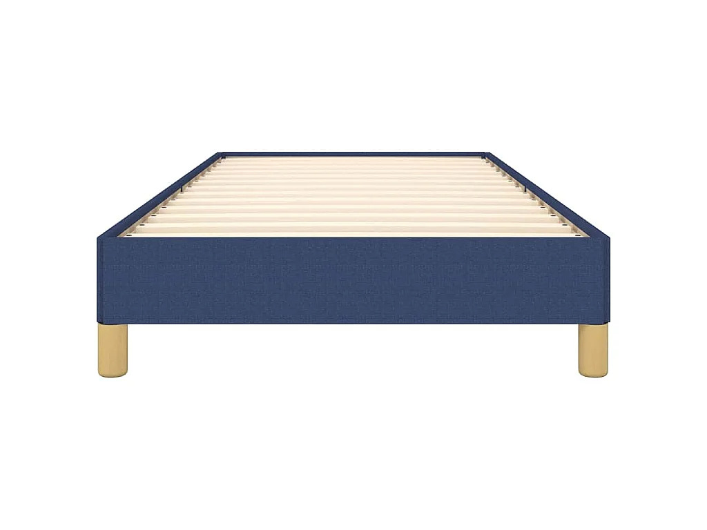Cadre de lit sans matelas bleu 90x190 cm tissu