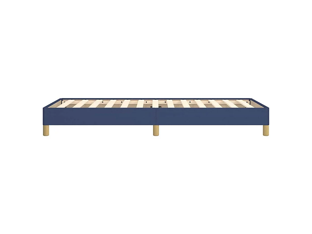 Cadre de lit sans matelas bleu 90x190 cm tissu