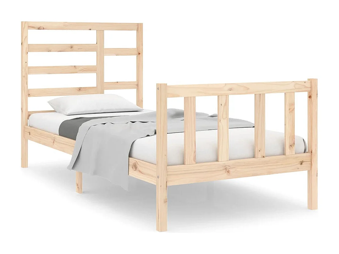 Bedframe massief hout 75x190 cm