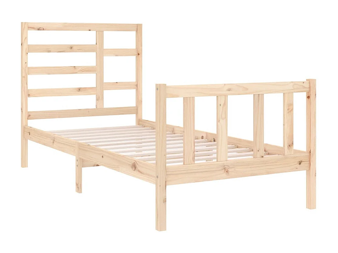 Bedframe massief hout 75x190 cm