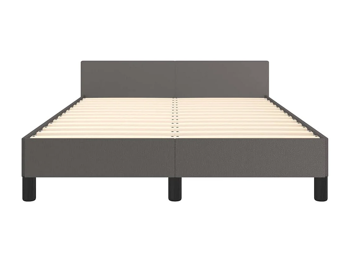Cadre de lit sans matelas gris 120x200 cm similicuir