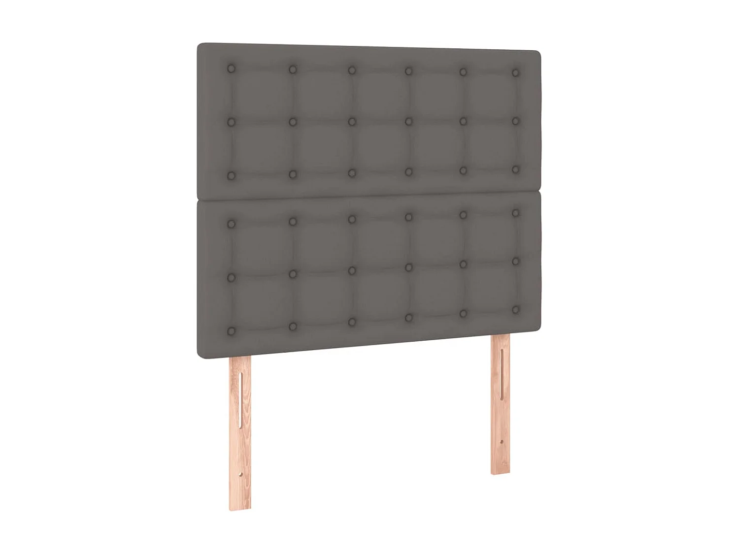 Bettgestell mit Kopfteil Grau 120x200 cm Kunstleder