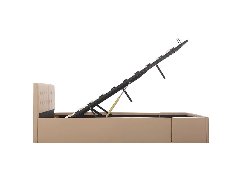 Cadre de lit avec rangement hydraulique Similicuir 160x200 cm