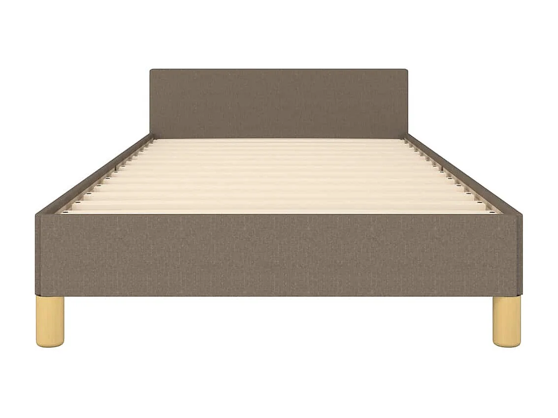 Bedframe met hoofdeinde zonder matras 80x200 cm stof taupe
