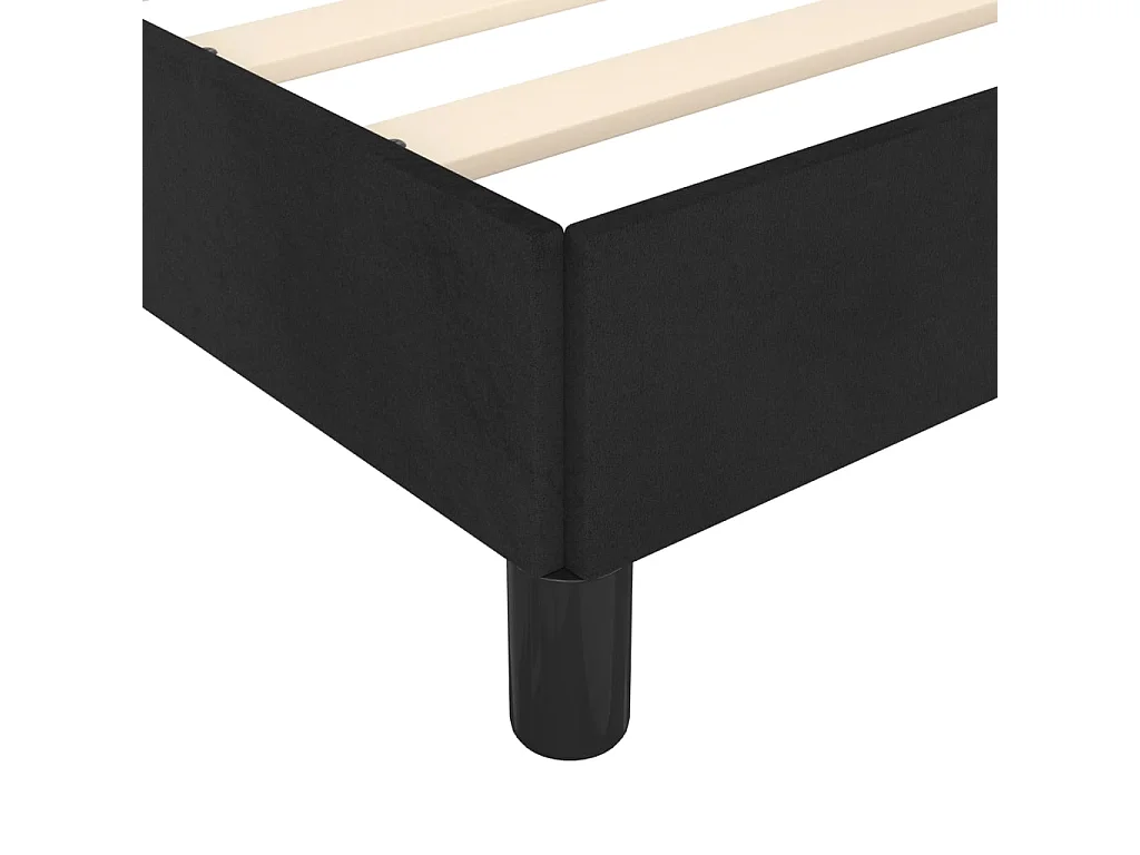 Bettgestell ohne Matratze Schwarz 140x190 cm Samt