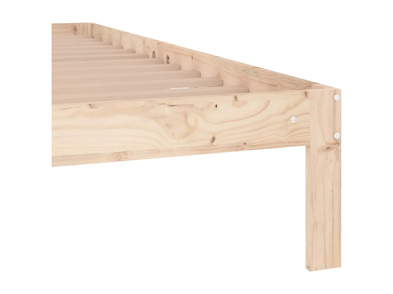 Cadre de lit sans matelas bois massif 150x200 cm