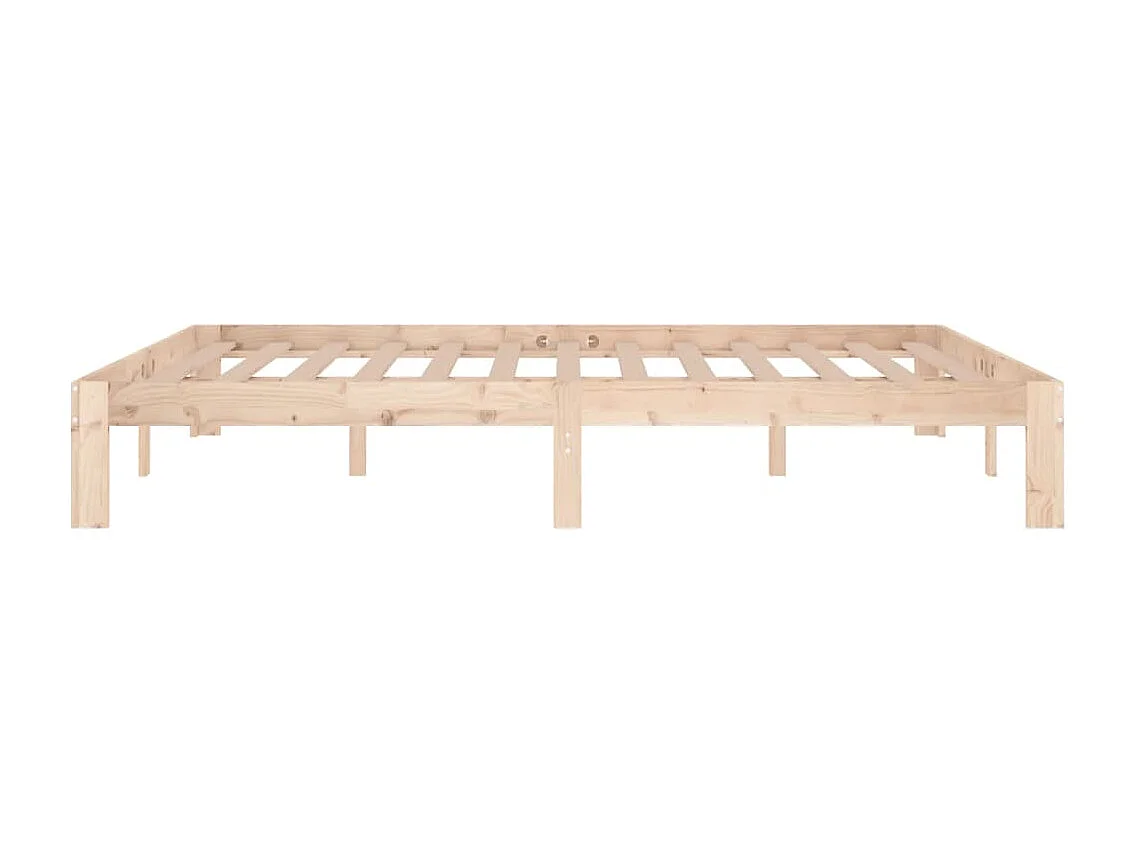 Cadre de lit sans matelas bois massif 150x200 cm