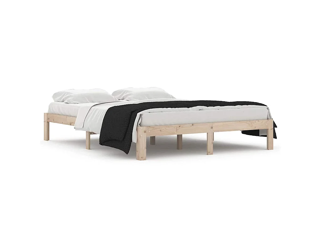 Estrutura de cama king 150x200 cm madeira maciça