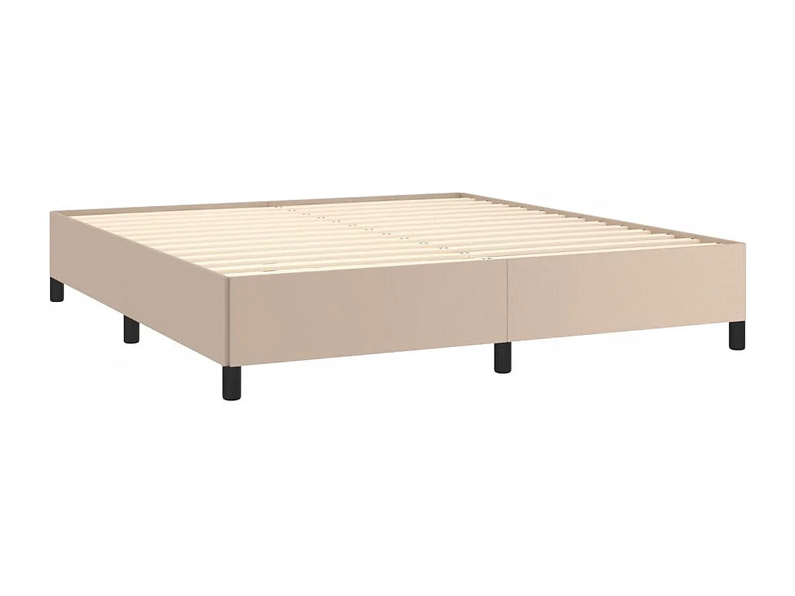 Cadre de lit sans matelas cappuccino 180x200 cm similicuir