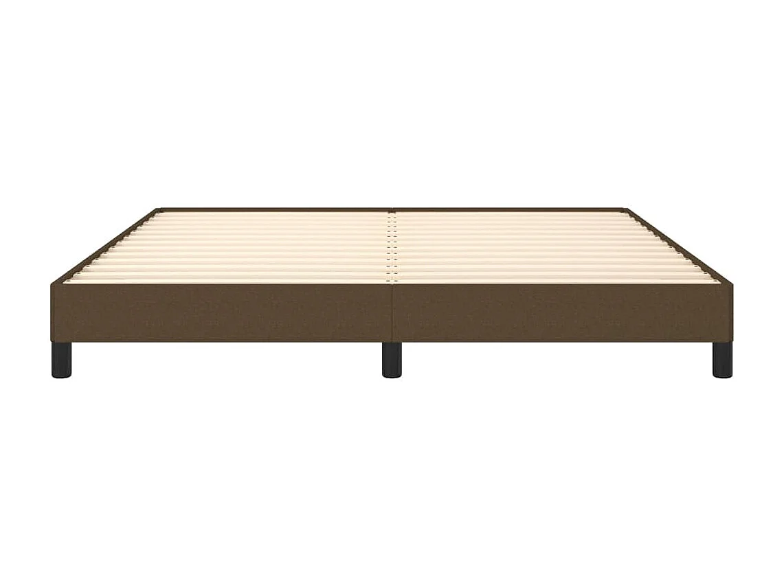 Bettgestell ohne Matratze Dunkelbraun 180x200 cm Stoff