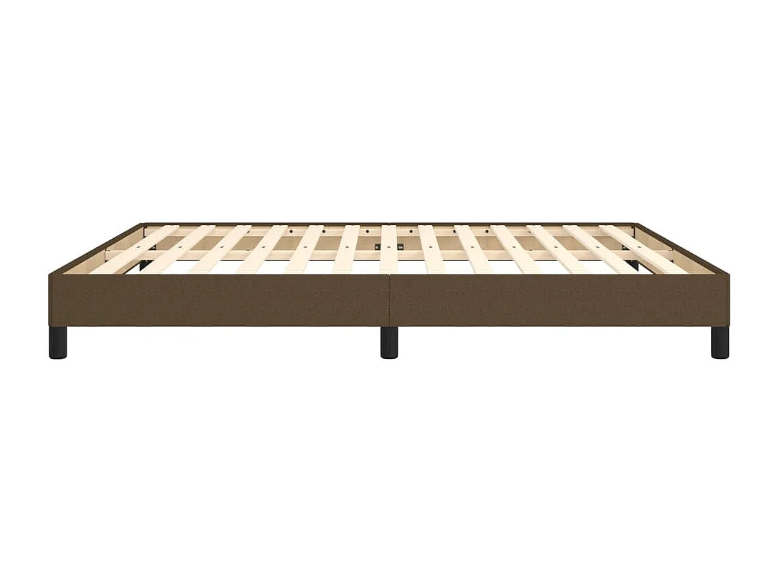 Bettgestell ohne Matratze Dunkelbraun 180x200 cm Stoff