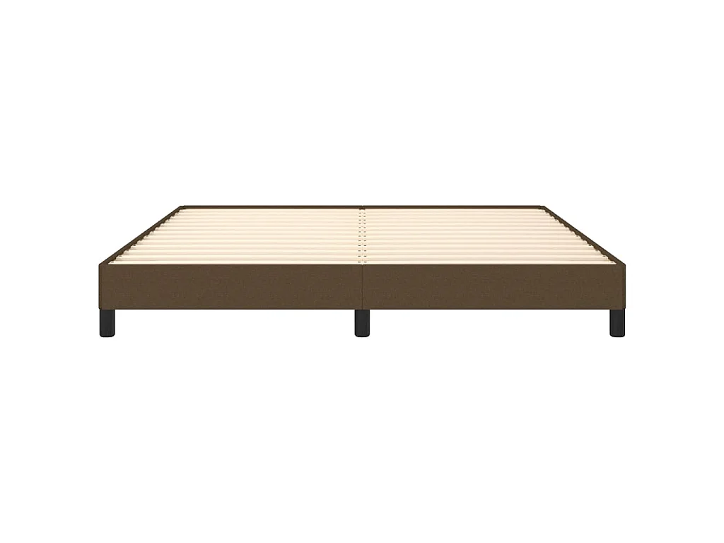 Cadre de lit sans matelas marron foncé 180x200 cm tissu