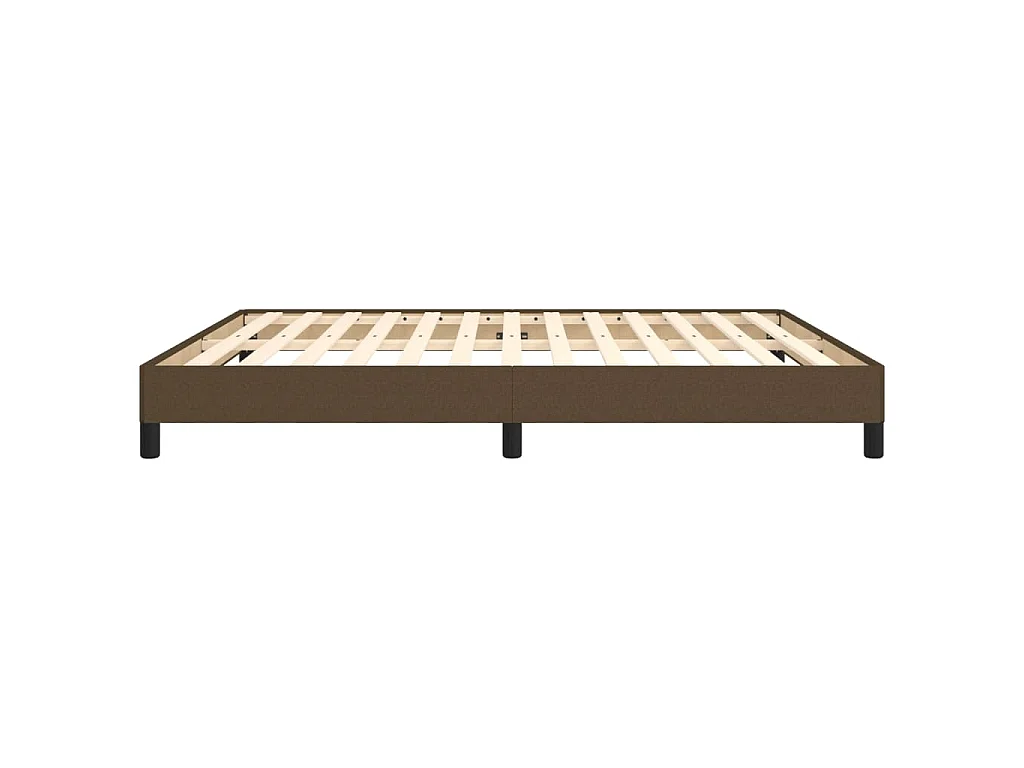 Cadre de lit sans matelas marron foncé 180x200 cm tissu