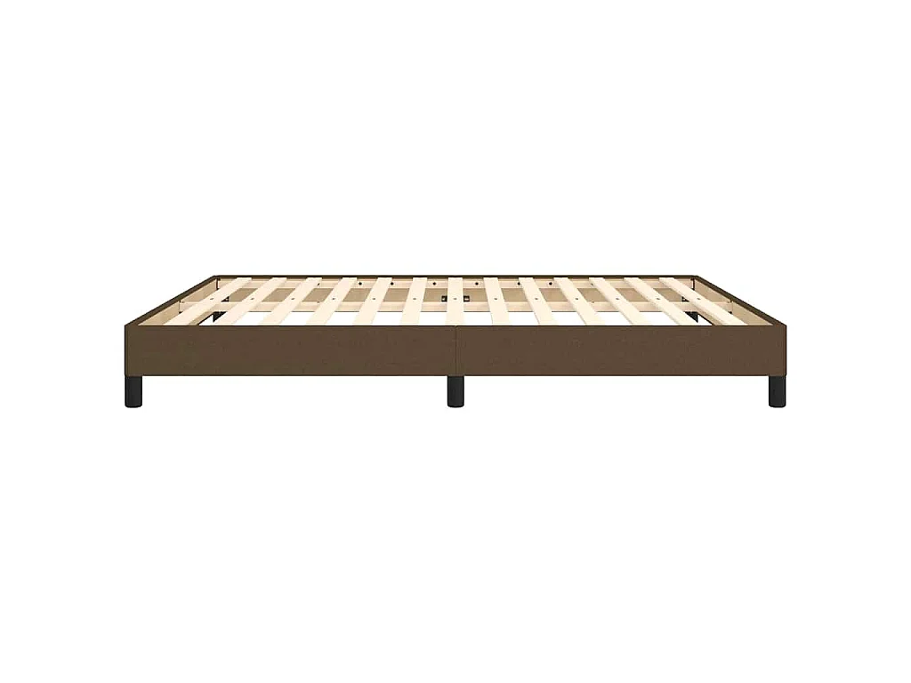 Cadre de lit sans matelas marron foncé 180x200 cm tissu