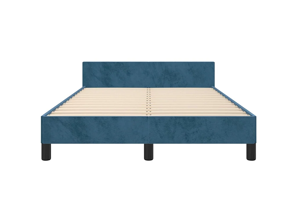 Bettgestell ohne Matratze Dunkelblau 120x200 cm Samt