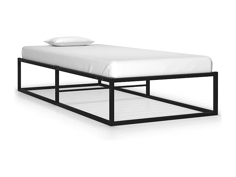 Estructura de cama sin colchón metal negro 100x200 cm