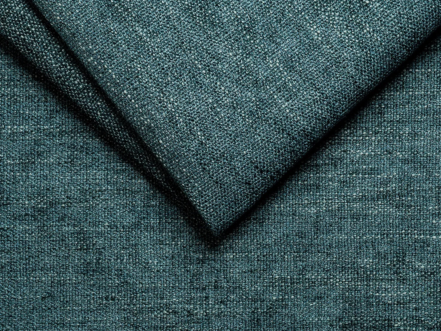 Omkeerbare, snel om te bouwen slaapbank met hoek in blauwe stof - Bed met brede latten van 140 cm - Matras 14 cm - VIZIR