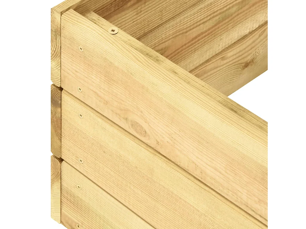 Ligbed groen geïmpregneerd grenenhout