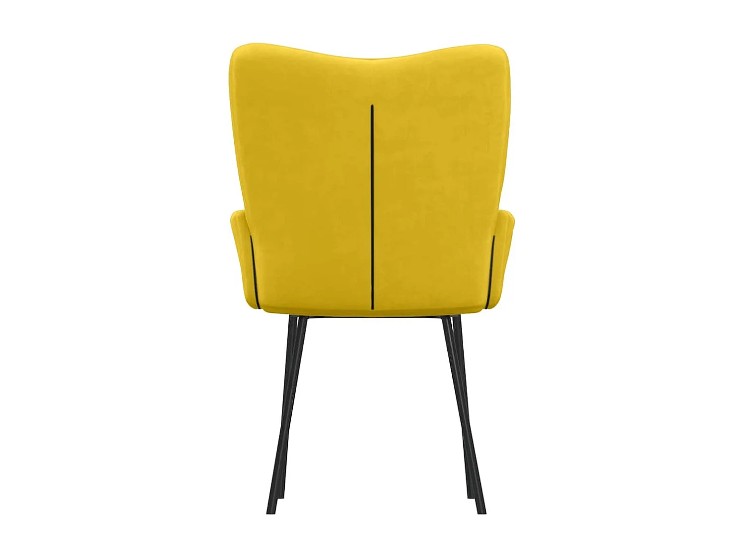 Chaises à manger lot de 2 Jaune Velours