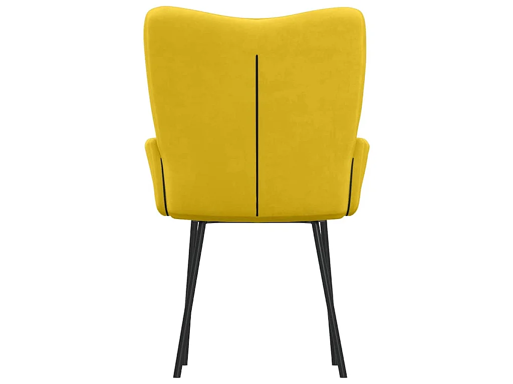 Sillas de comedor 2 unidades terciopelo amarillo