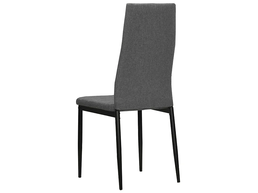 Chaises à manger lot de 6 gris clair tissu