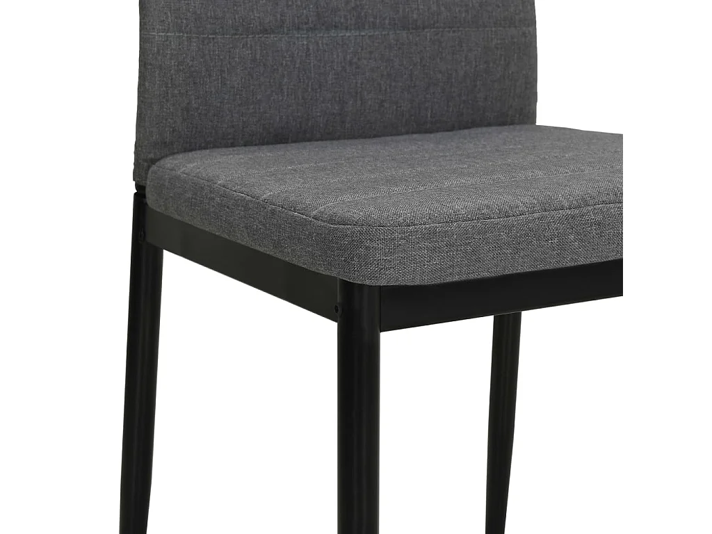 Chaises à manger lot de 6 gris clair tissu