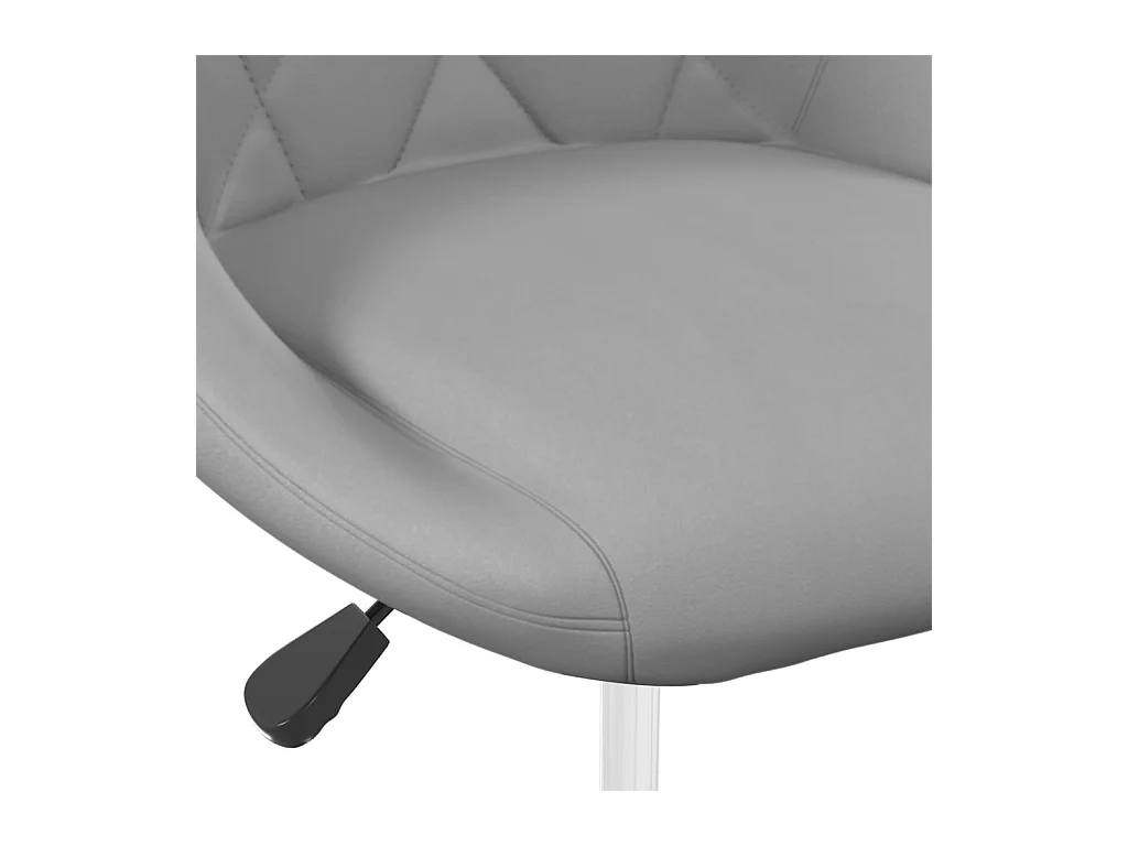 Chaises pivotantes à manger lot de 6 Gris clair Velours