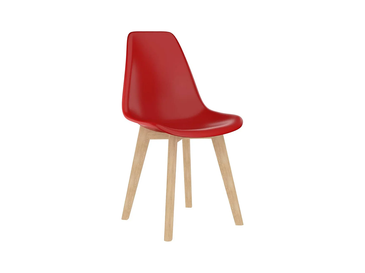 Esszimmerstühle 2 Stk. Rot Kunststoff