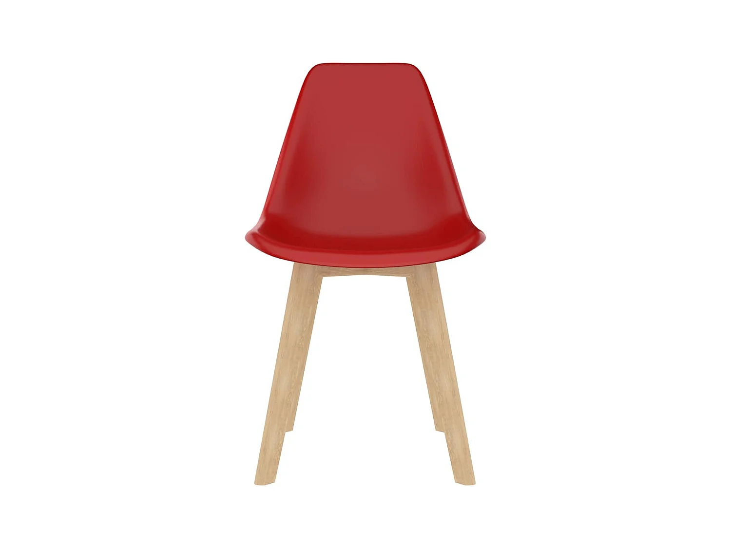 Esszimmerstühle 2 Stk. Rot Kunststoff