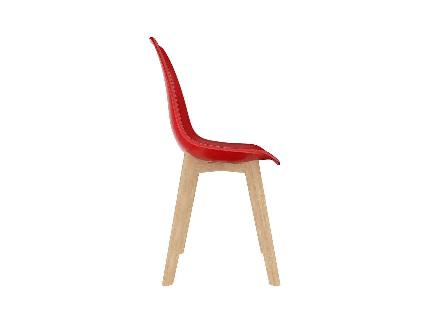 Esszimmerstühle 2 Stk. Rot Kunststoff