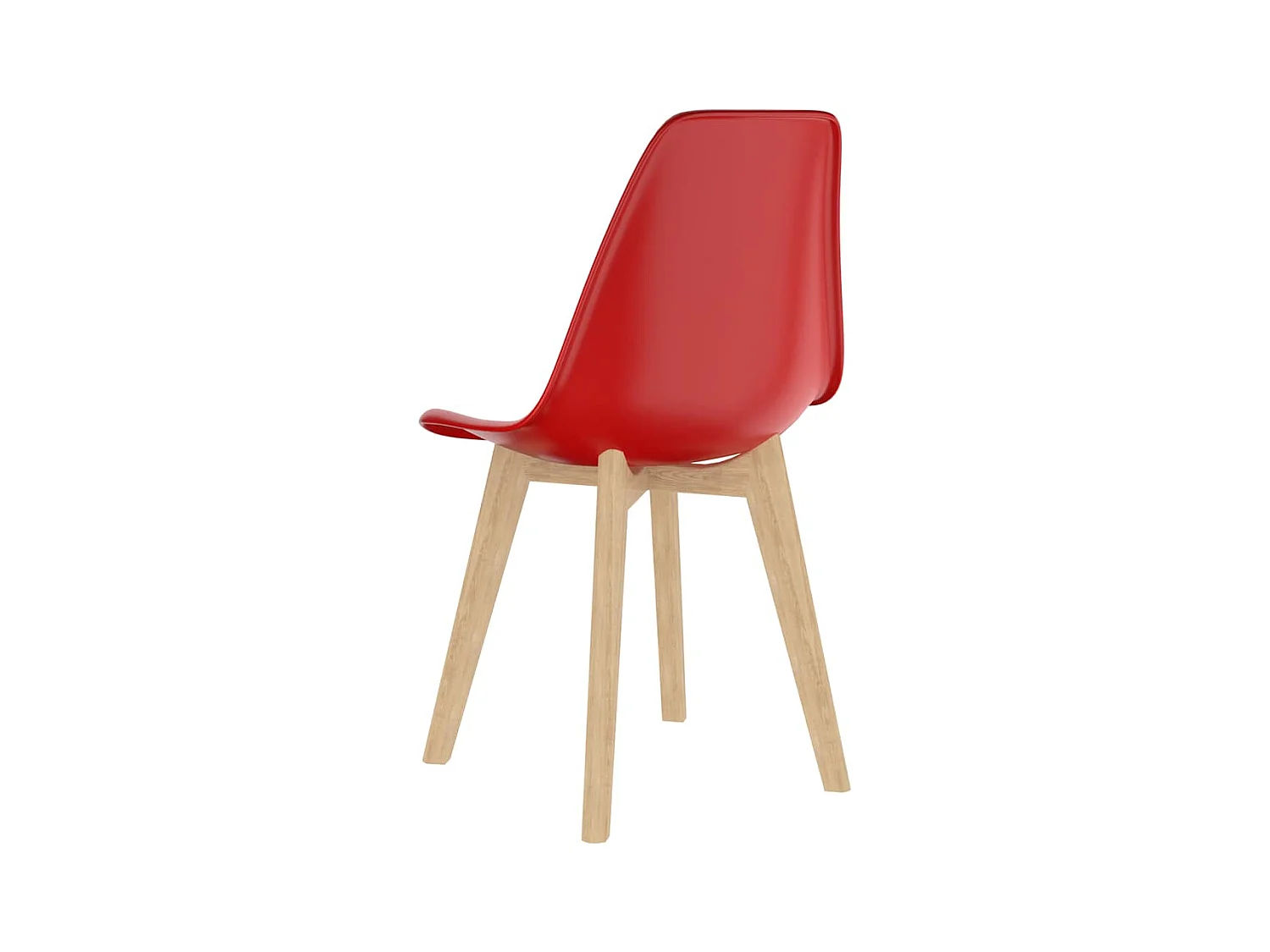 Esszimmerstühle 2 Stk. Rot Kunststoff