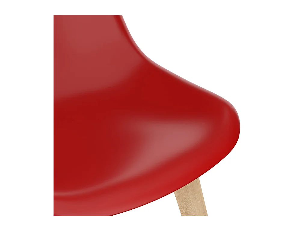 Esszimmerstühle 2 Stk. Rot Kunststoff