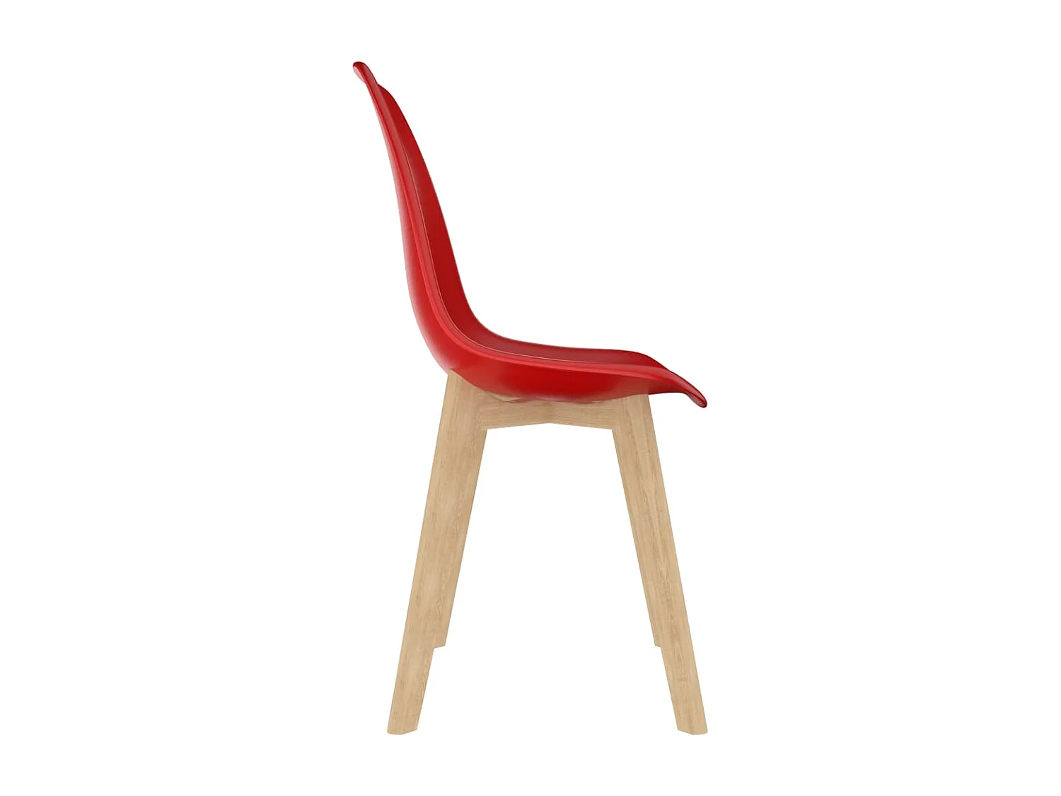 Eetkamerstoelen 2 st kunststof rood