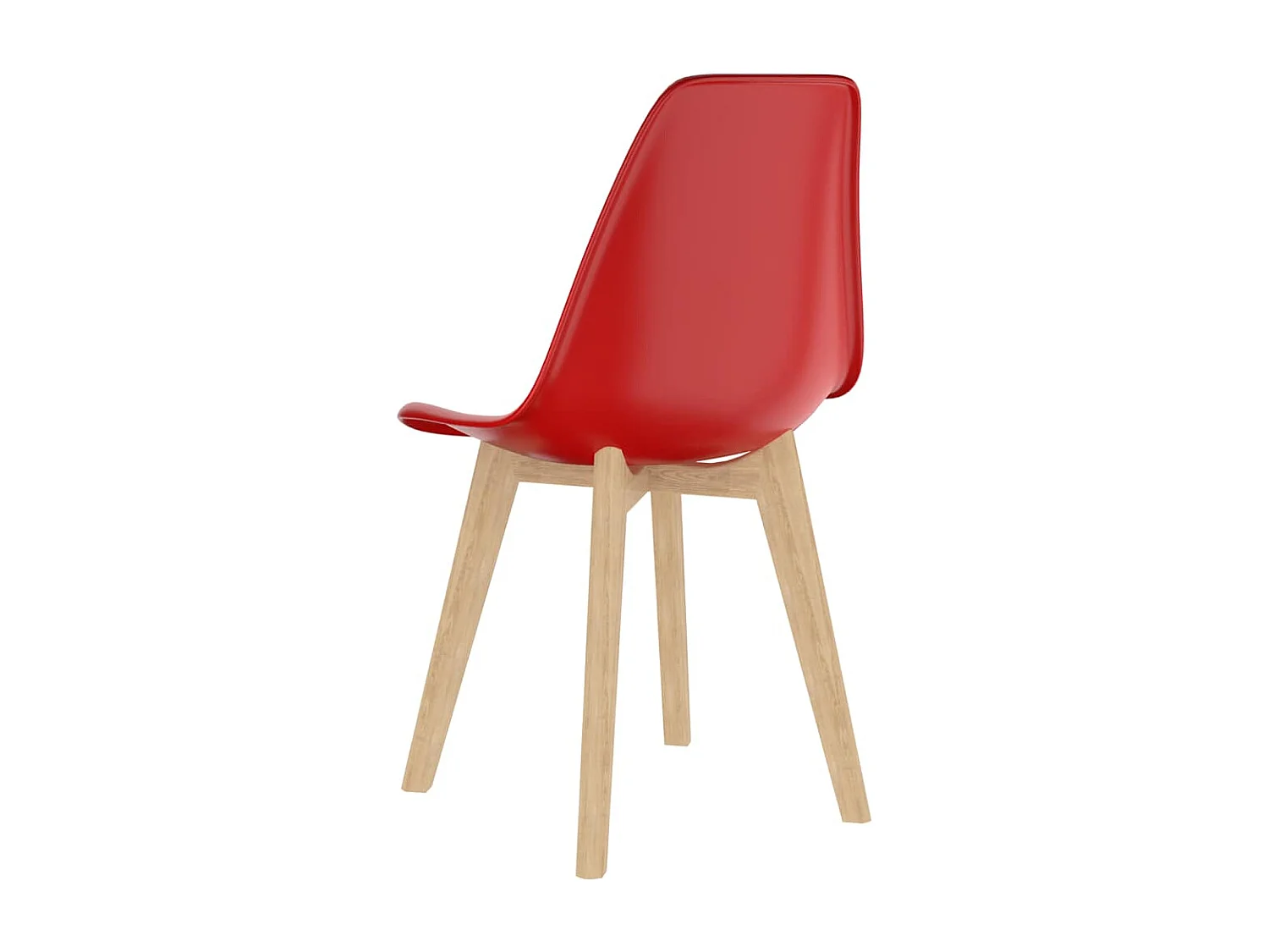 Eetkamerstoelen 2 st kunststof rood