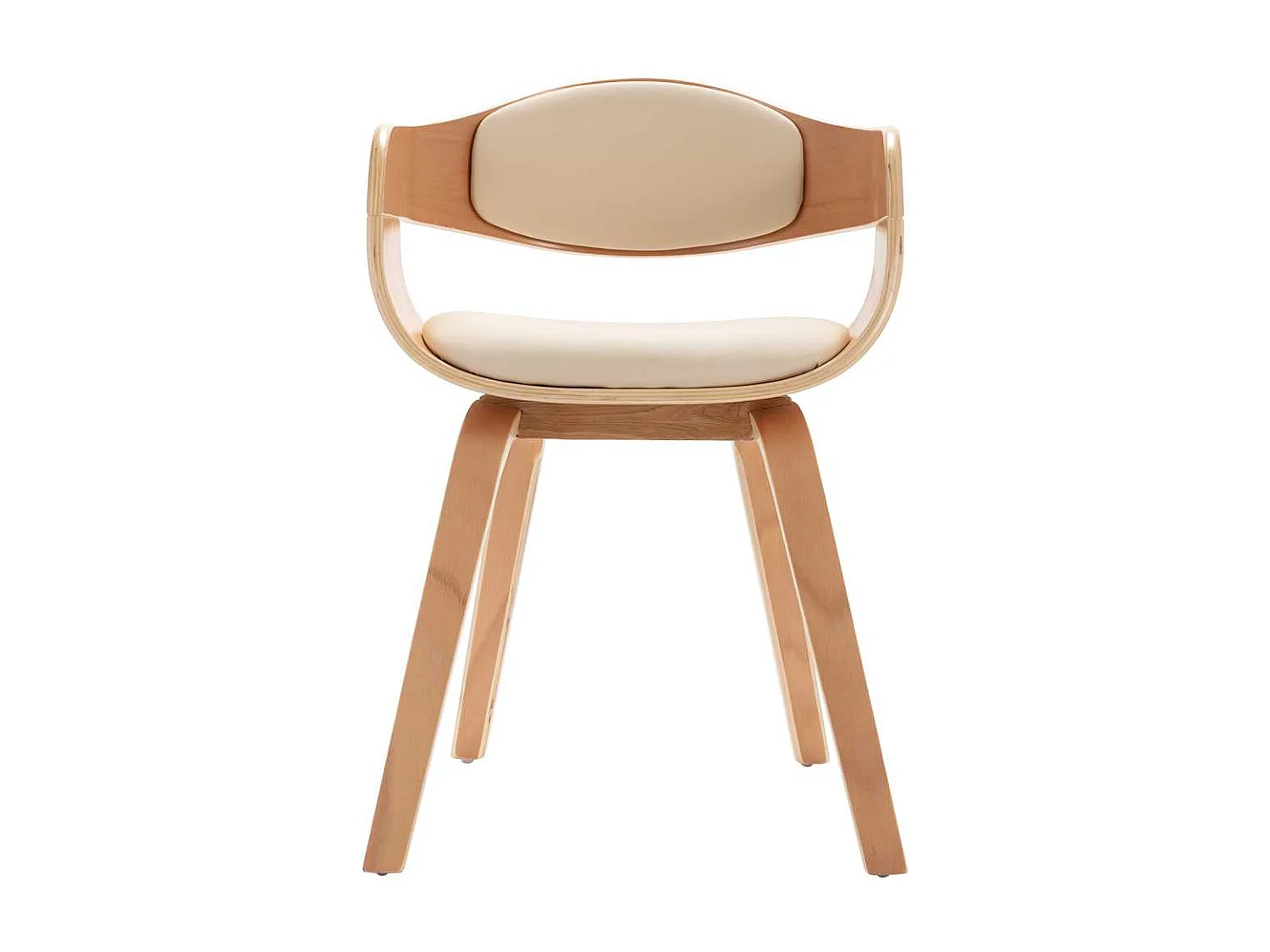 Chaises à manger lot de 2 bois courbé et similicuir