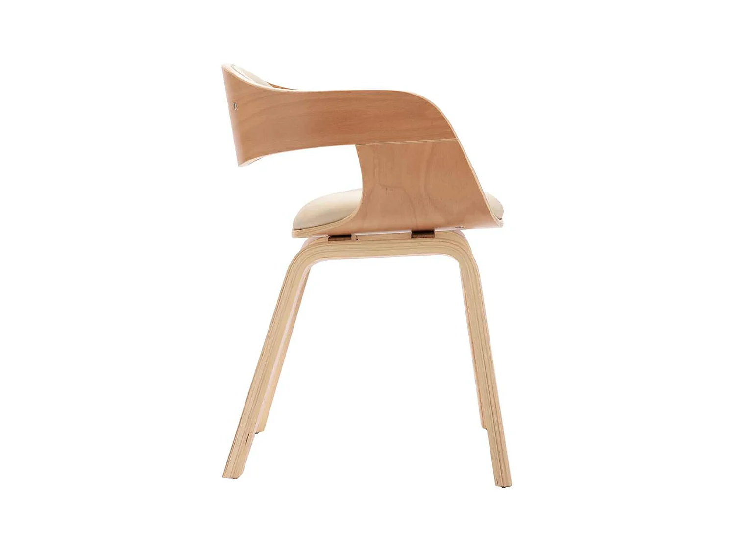 Chaises à manger lot de 2 bois courbé et similicuir