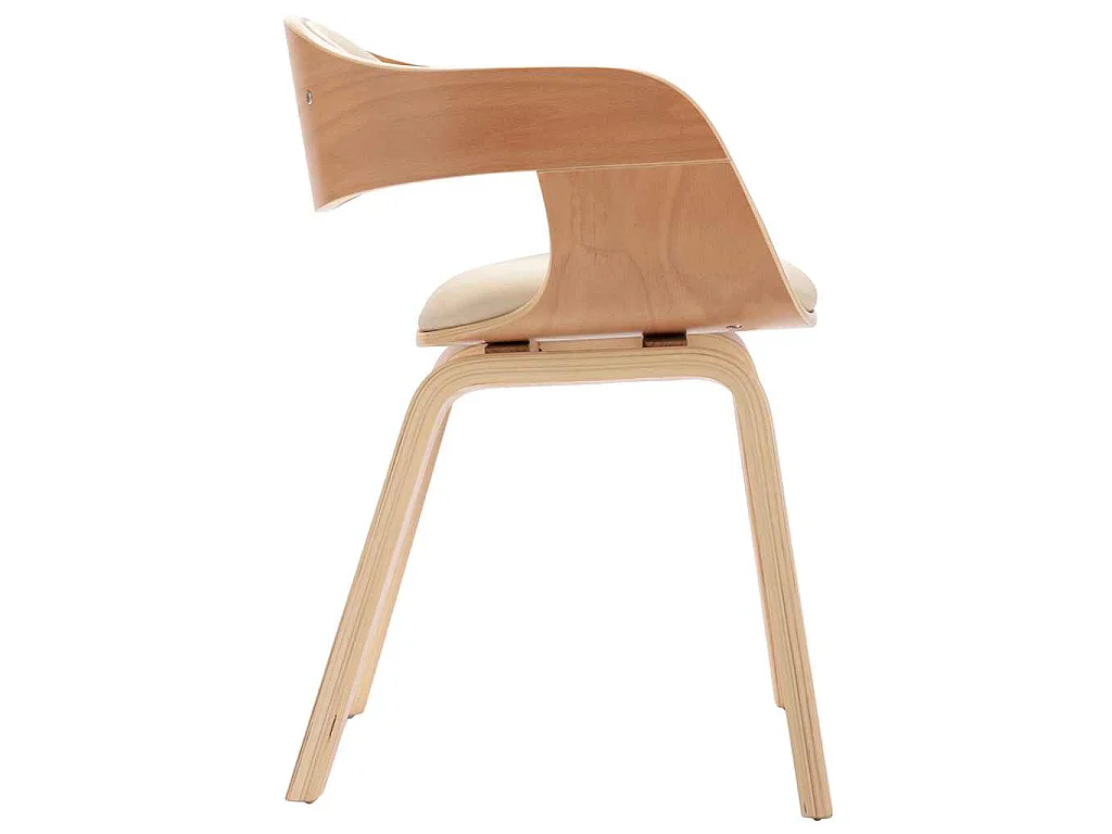 Eetkamerstoelen 2 st gebogen hout en kunstleer