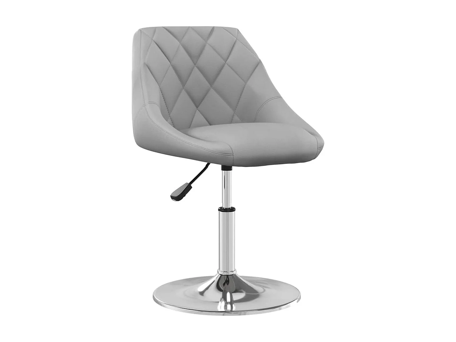 Chaises à manger pivotantes lot de 4 Gris clair Velours